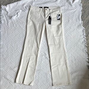 Nine West Cream Boot Cut Jeans